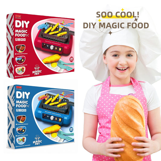 Induction Kitchen Cooking Toys Diy Children's Play House Toy Food Recognize Change Color Toys Kids Gifts - Enfance-Heureuse