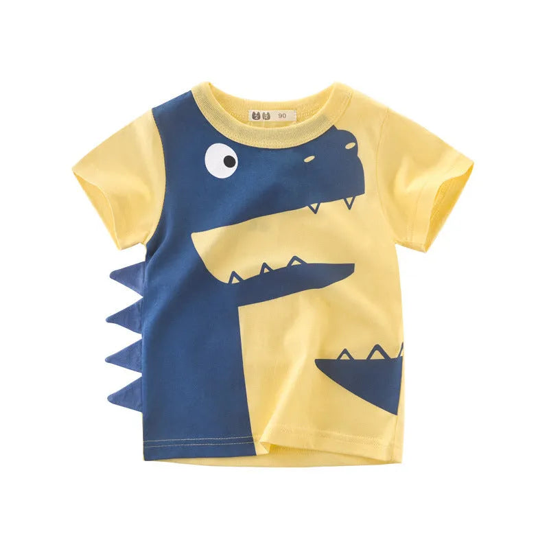 Boys' Short Sleeved Round Neck Baby Clothes