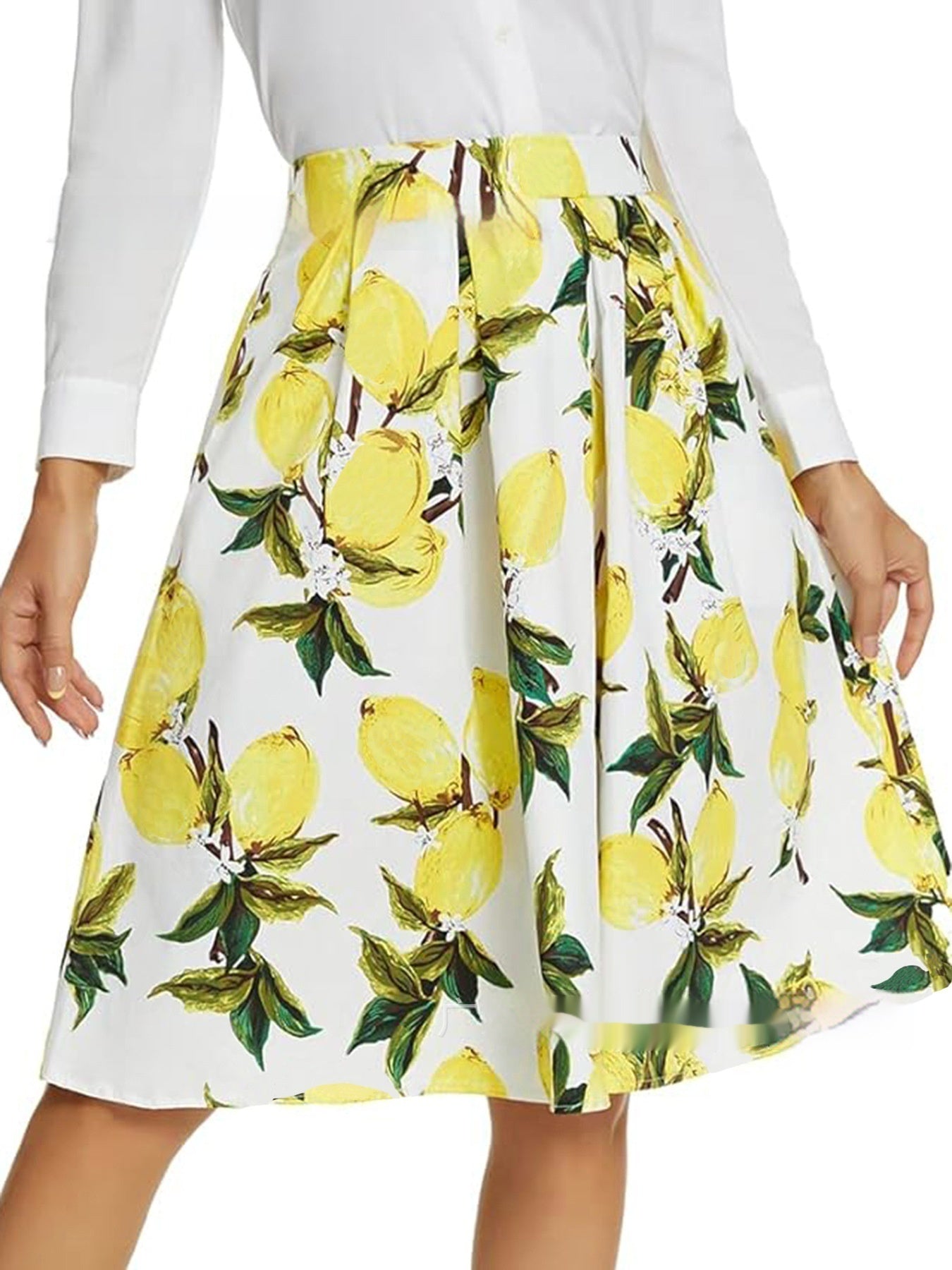 European And American Vintage Printed Floral Skirt - Enfance-Heureuse