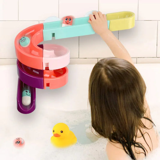 Enfants Jouets Pour le Bain Mur Ventouse Marbre Course Courent Piste Salle De Bains Baignoire Bébé Jouer Jeux D'eau Jouet Kit pour Enfants