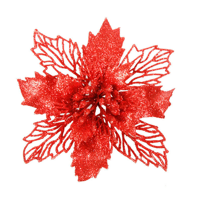Christmas decorations canes hollowed out Christmas flowers - Enfance-Heureuse