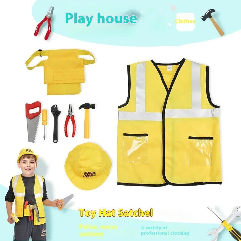 Children's Performance Wear Firefighter Worker Professional Role Play