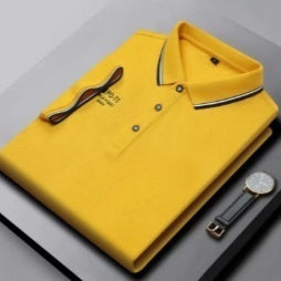 Polo Shirt Custom Lapel Work Clothes Custom Summer Ice Silk Short Sleeve - Enfance-Heureuse