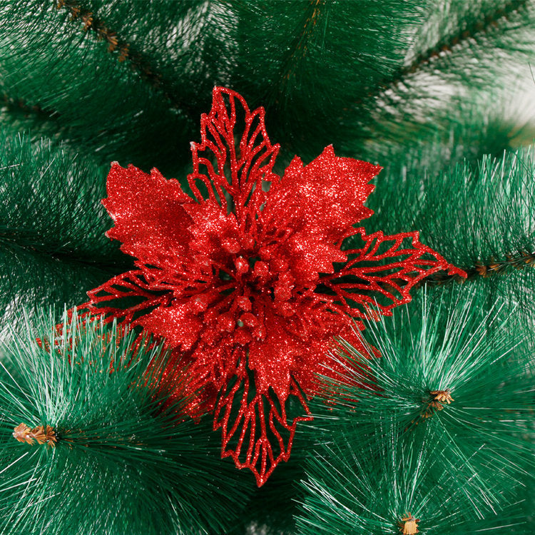 Christmas decorations canes hollowed out Christmas flowers - Enfance-Heureuse