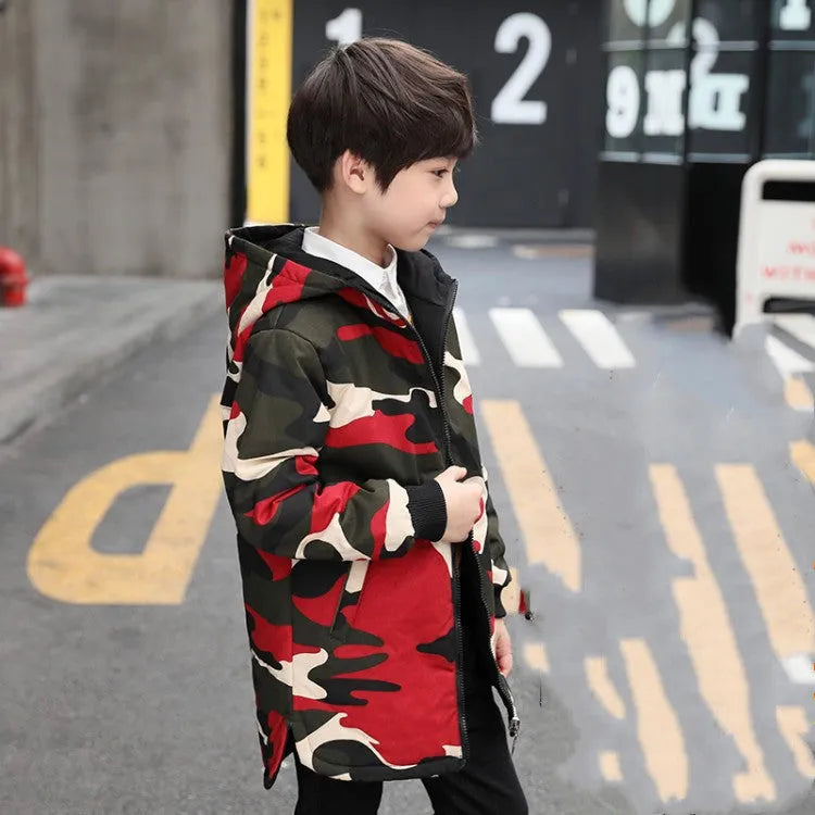 Camouflage thickened plus velvet windbreaker tide