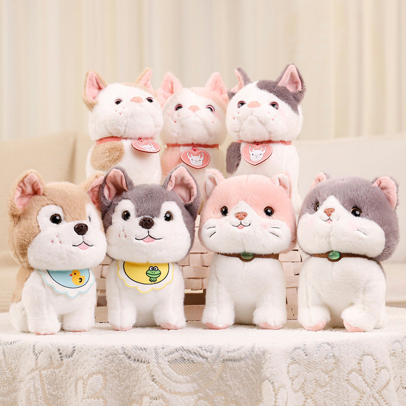 Creative Cute Simulation Cat Fighting Dog Doll Toys