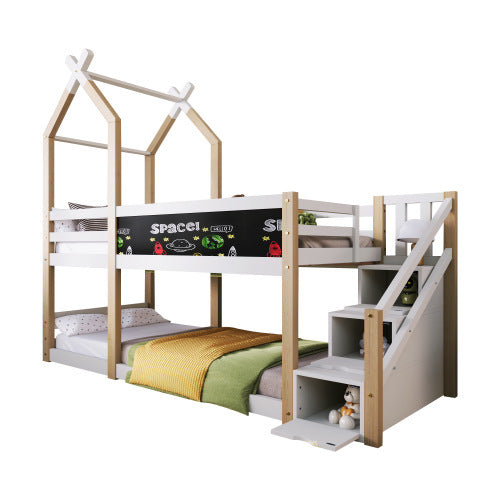 Kinderhochbett In Massivholz - Enfance-Heureuse