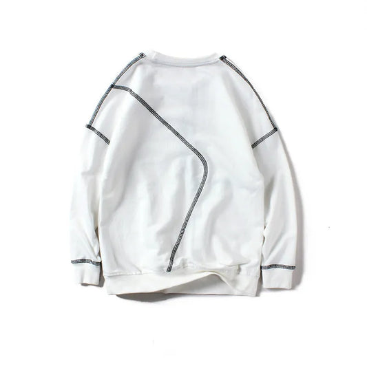 Contrasting stitching pullover boys sweater - Enfance-Heureuse