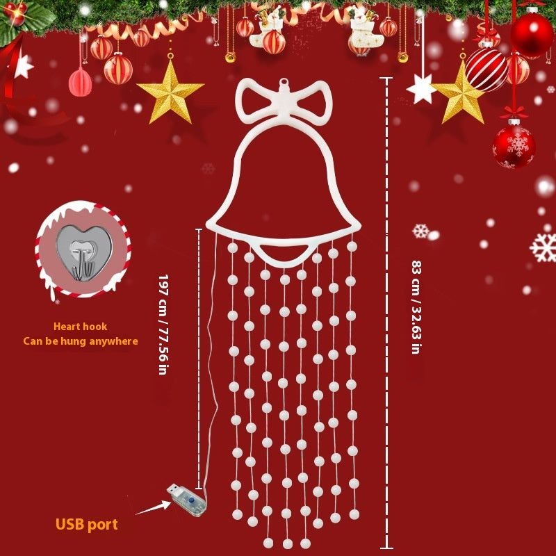 Christmas Bell Hanging Lamp Atmosphere Christmas Tree Decoration - Enfance-Heureuse