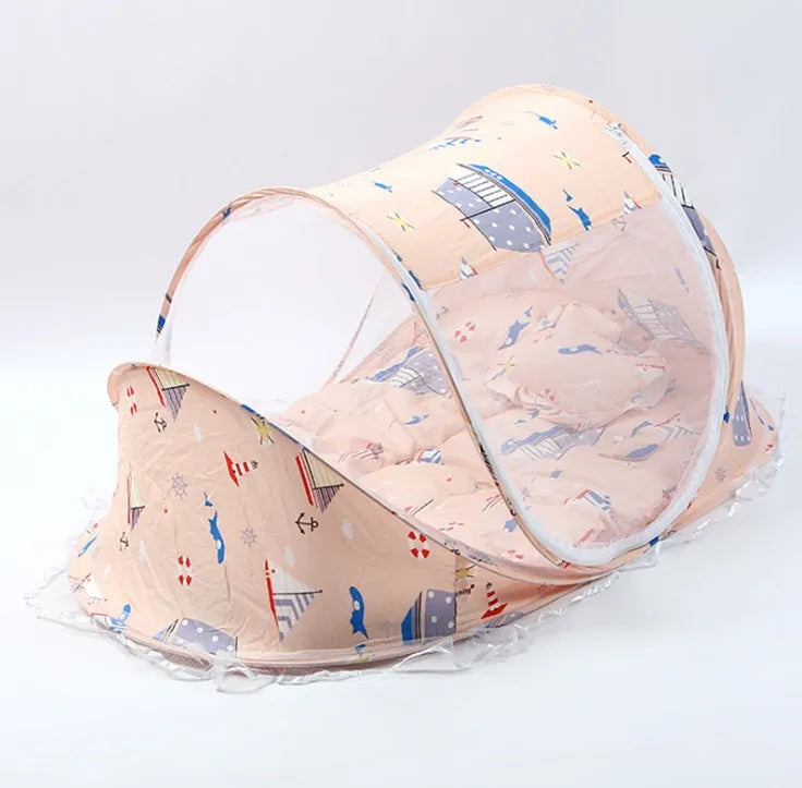 Foldable Baby Mosquito Net With Pillow + Net 2pcs Set