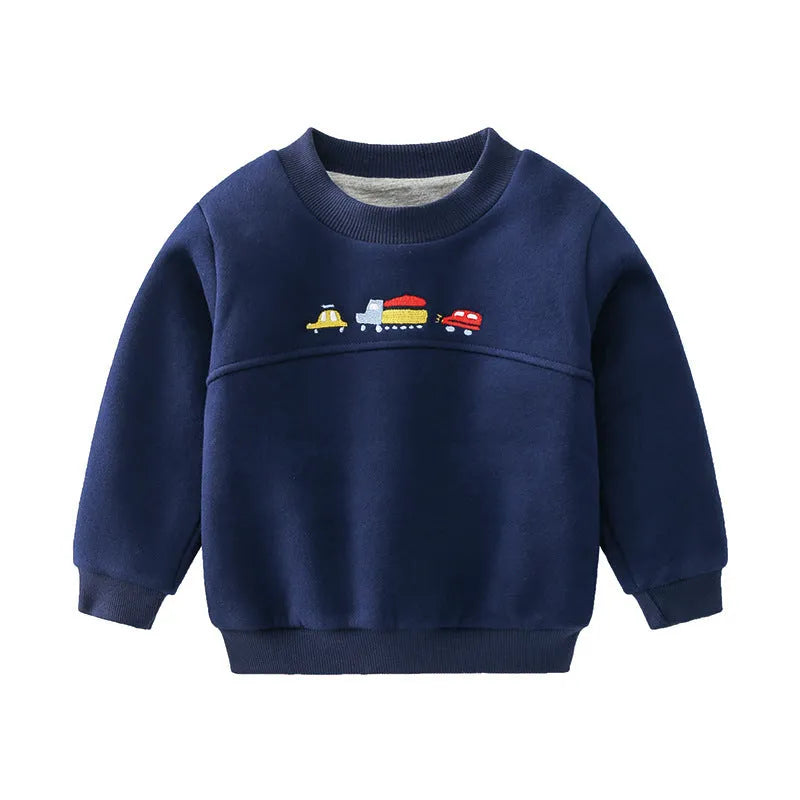 Nouveau pull de voiture de dessin animé de vêtements pour enfants