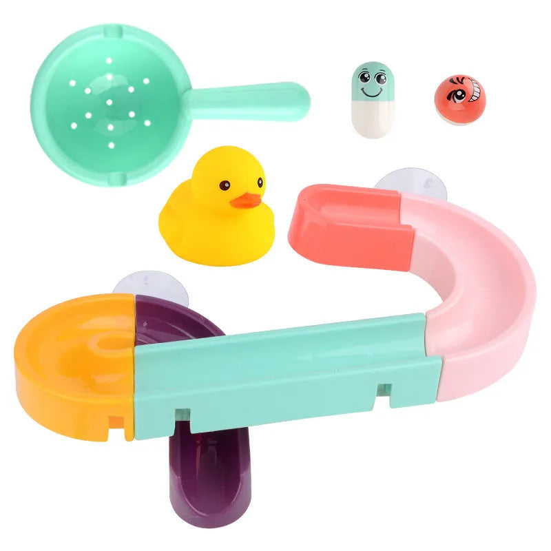 Enfants Jouets Pour le Bain Mur Ventouse Marbre Course Courent Piste Salle De Bains Baignoire Bébé Jouer Jeux D'eau Jouet Kit pour Enfants