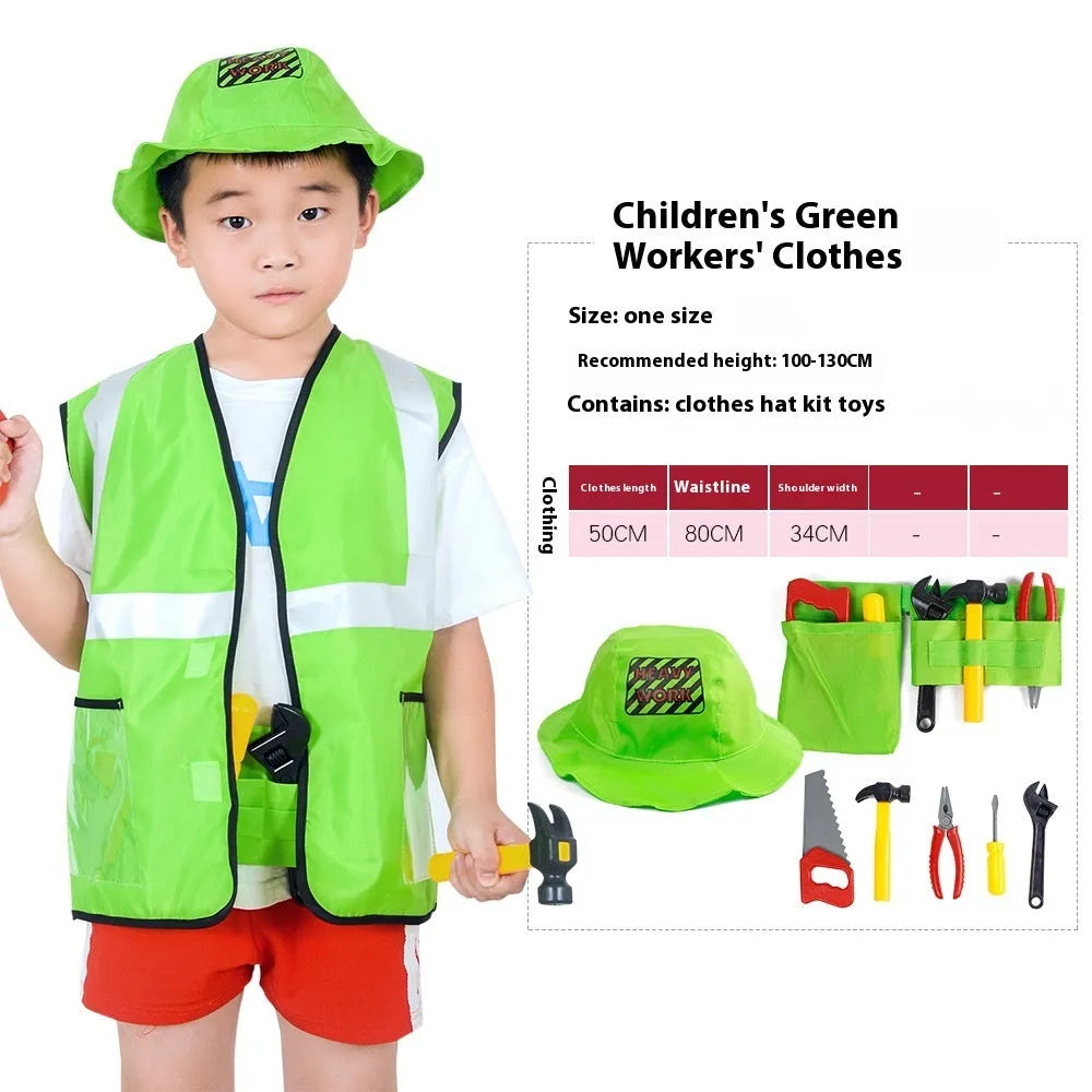 Children's Performance Wear Firefighter Worker Professional Role Play