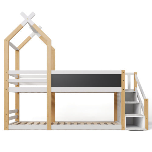 Kinderhochbett In Massivholz - Enfance-Heureuse