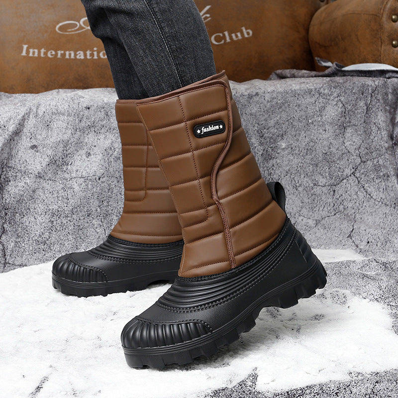 Snow Boots Outdoor Long Tube Fleece Lined Padded Warm Keeping