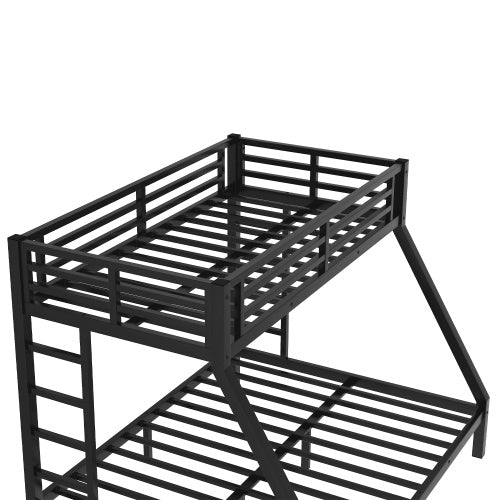 Metal Twin XL Over Queen Bunk Bed For Teens And Adults,Space-Saving Noise Reduced No Box Spring Needed - Enfance-Heureuse