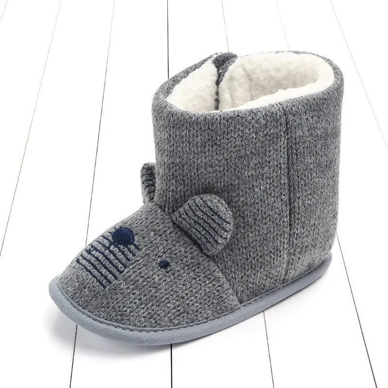 Bébé Laine Chaussures En Coton Chaud, Hiver Chaud Haut-dessus Chaussures