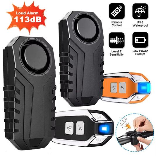 Elecpow Bike Alarm Remote Control Waterproof Electric Bicycle Motorcycle Anti-Theft Alarm Vibration Sensor - Enfance-Heureuse