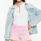 Kancan Raw Hem High Waist Denim Shorts - Enfance-Heureuse