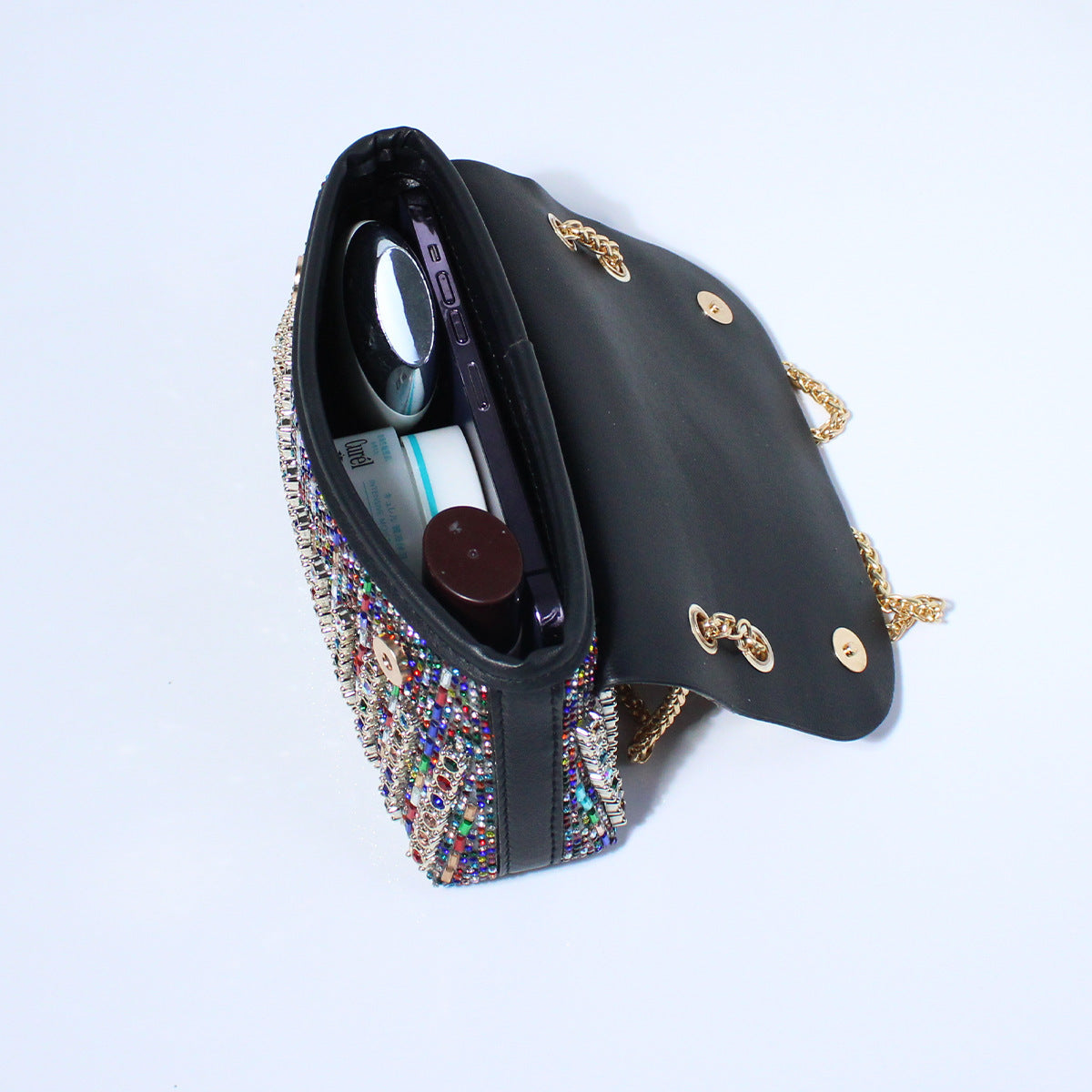 Fashion Crossbody Dinner Bag Diamond-embedded Hand Carrying - Enfance-Heureuse