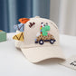 Dinosaur Car Peaked Cap Korean Style Boys And Girls Embroidery - Enfance-Heureuse
