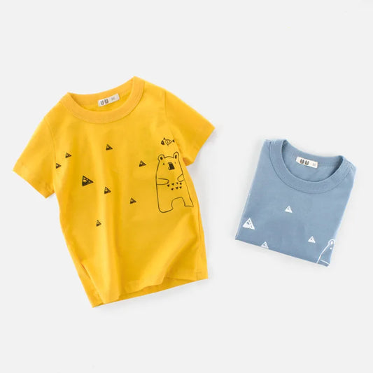 Children's Short Sleeve T Shirt Cartoon Baby Top