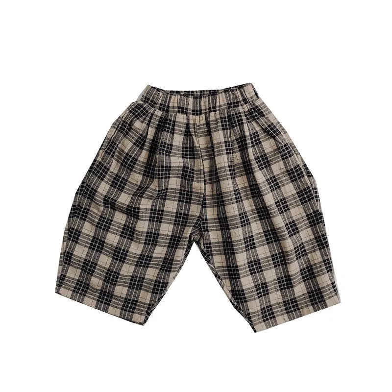 Coréen Enfants Enfants de Plaid Pantalon Carotte