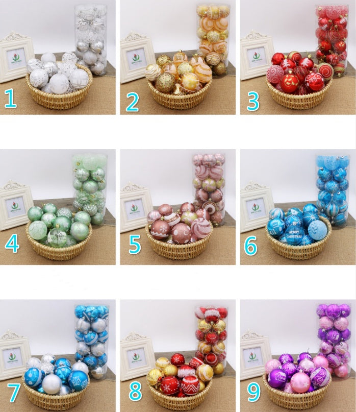 Christmas ball, bright ball, 6cm24, Christmas decorations, Christmas tree, Christmas tree decoration - Enfance-Heureuse