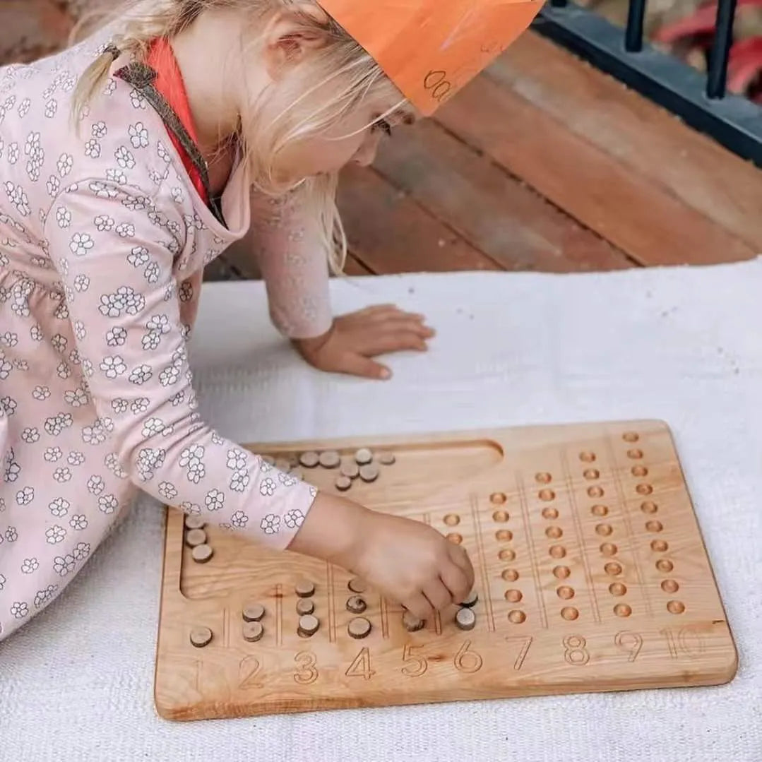 Montessori Log Counting Board Description Teaching Aid