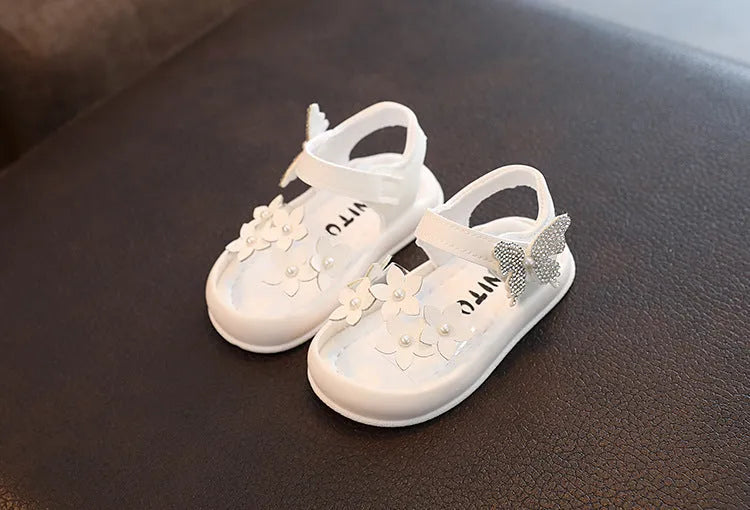 Zapatos de princesa para niños pequeños Zapatos de bebé antideslizantes de suela blanda