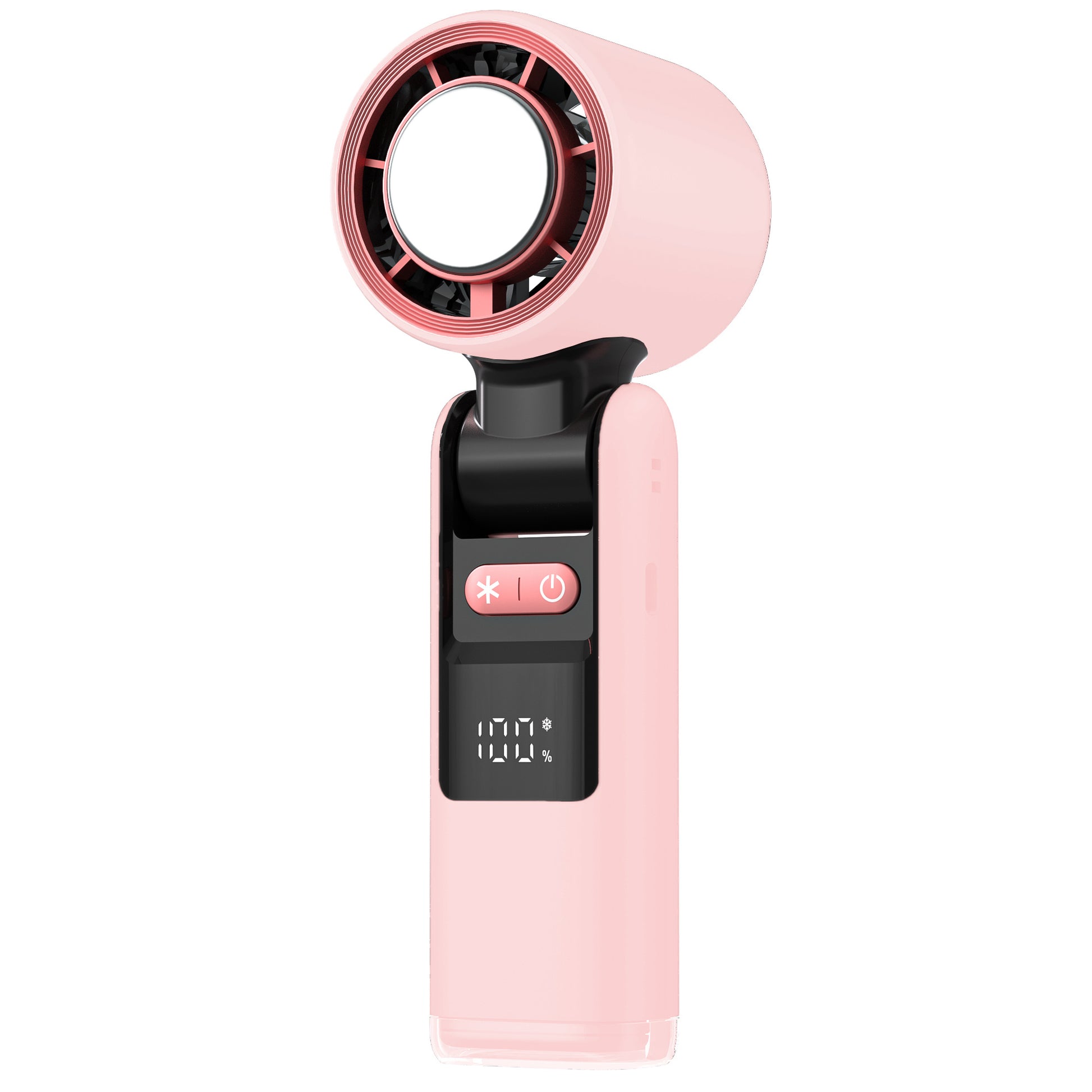 Portable Handheld Fan, Speed Adjustable Turbo Mini Fan, Reduced Temperature Mode, Rechargeable Digital Display Foldable Personal Fan With Night Light, Suitable For Women Men Outdoor - Enfance-Heureuse