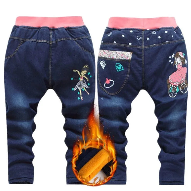 Hiver enfants épais de jeans