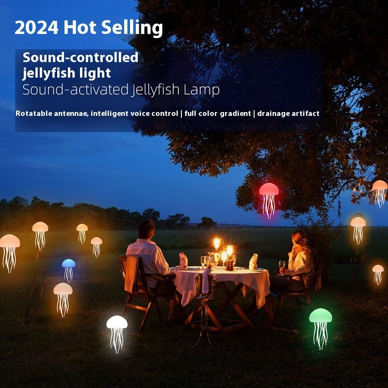 Jellyfish Mood Lamp LED Jellyfish Night Light Portable Jellyfish Lamp Jellyfish Decorations Smart Table Lamp For Bedside Desk - Enfance-Heureuse