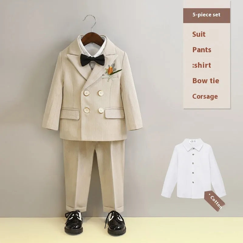 Boys' Spring And Autumn Suit Vest Set