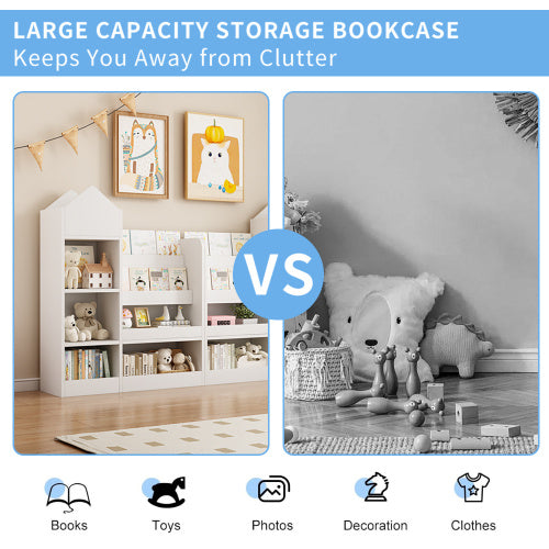Children's Wooden Bookshelf - Enfance-Heureuse