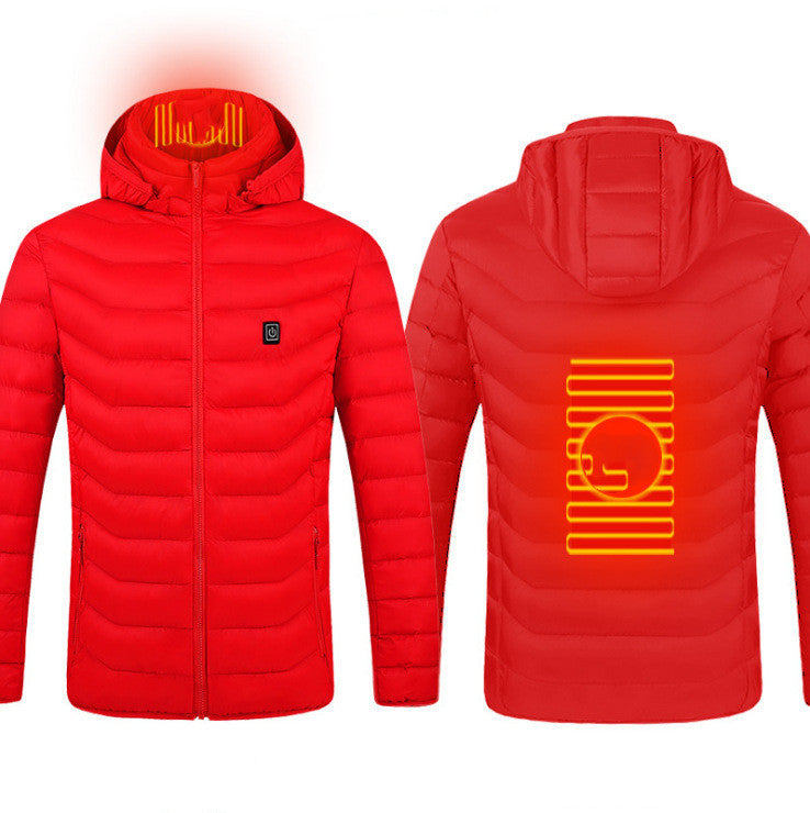 New Heated Jacket Coat USB Electric Jacket Cotton Coat Heater Thermal Clothing Heating Vest Men's Clothes Winter - Enfance-Heureuse