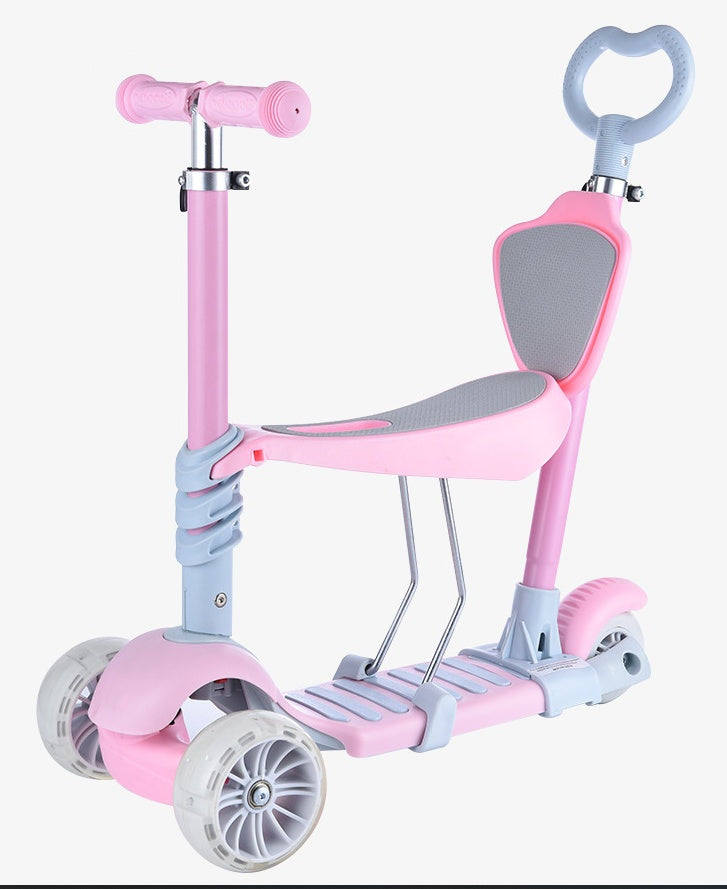 Children Can Sit And Paddle A Five-in-one Pedal Scooter - Enfance-Heureuse