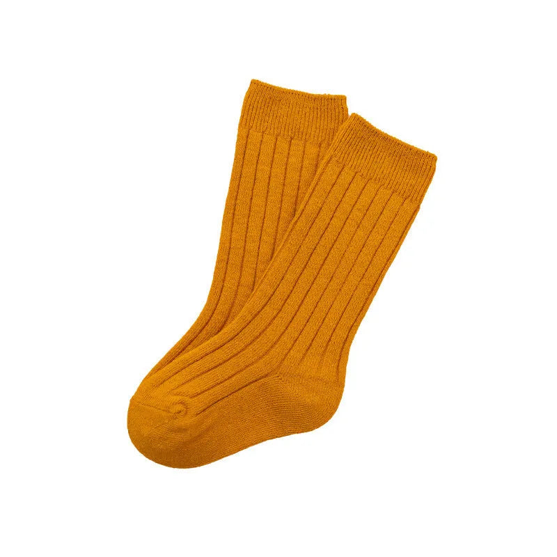Double Needle Baby Knee Length Socks - Enfance-Heureuse