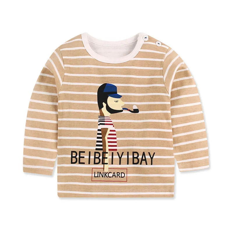 Children's Long-sleeved T-shirt Cotton Single Top