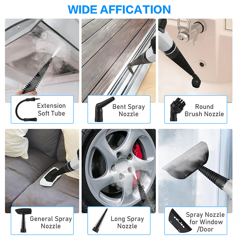Grenade Steam Cleaner, Pressurized Handheld Cleaner For Household Use, Equipped With 12 Accessories, For Multiple Surfaces And A Powerful Home Steam Machine For Cleaning In Various Scenarios. - Enfance-Heureuse