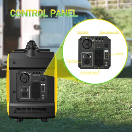 Super Quiet Inverter Generator 2000w Portable Generator, 79.7cc Ultra Light EPA Compliant - Enfance-Heureuse