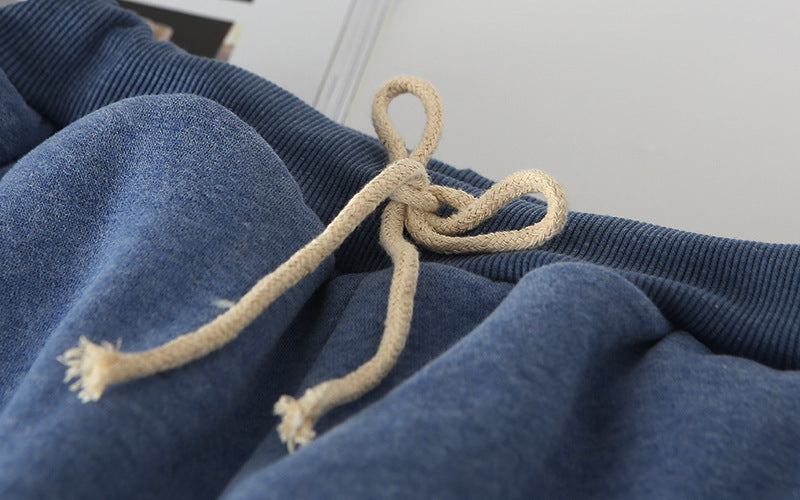 Lamb velvet padded sweatpants - Enfance-Heureuse