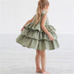 Fashion Simple Solid Color Sleeveless Small And Medium Girl Dress - Enfance-Heureuse