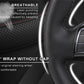 Genuine Leather DIY Car Steering Wheel Cover Anti-slip For Cm Black US - Enfance-Heureuse