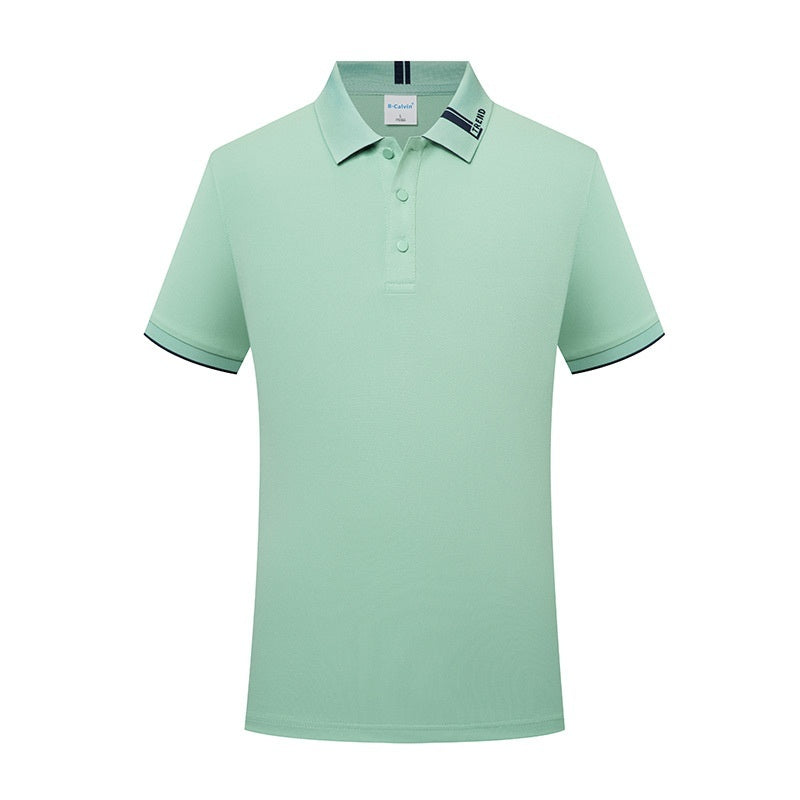 Breathable Refreshing Fashion Letter Short Sleeve Lapel Polo Shirt - Enfance-Heureuse