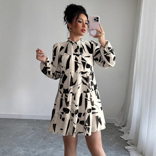 Simple Printed Skirt For Women Dress - Enfance-Heureuse