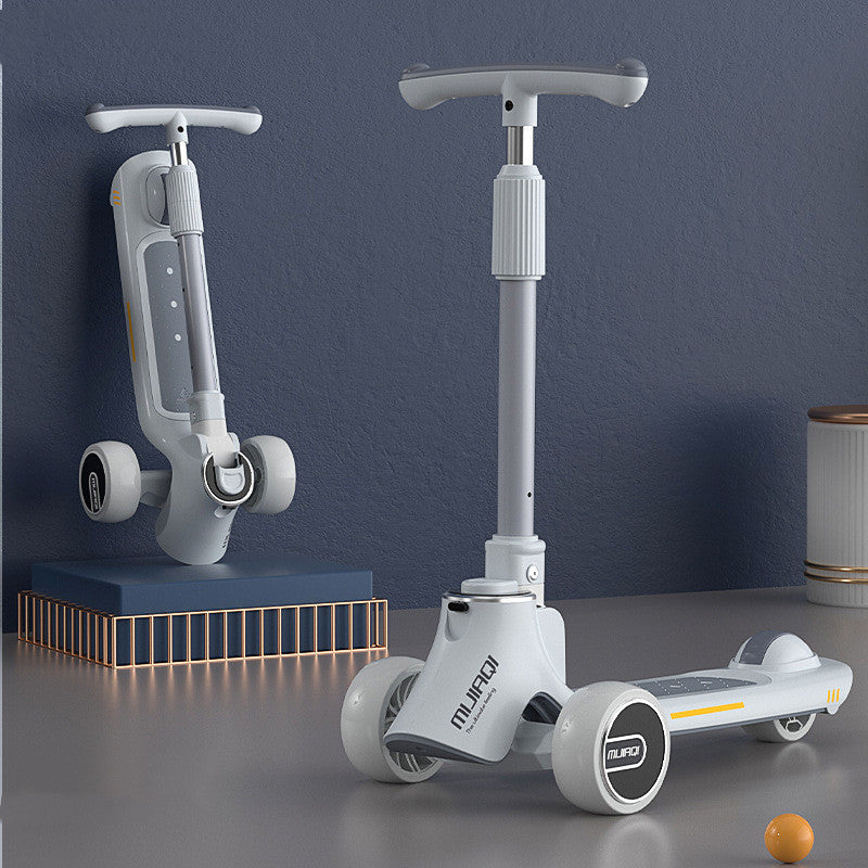 Children's Three-in-one Scooter Can Sit And Slide - Enfance-Heureuse