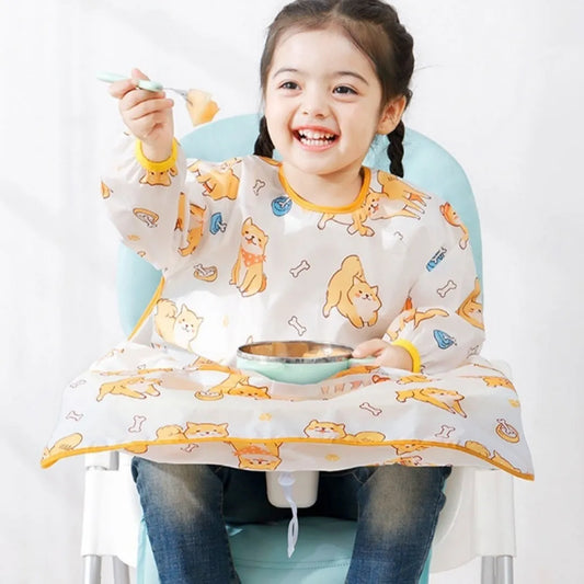 Ropa para silla de comedor, babero para comer para bebé, delantal resistente al agua y a la suciedad, desmontable