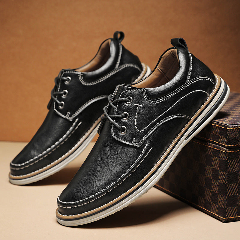 Casual Leather Shoes Worker Men's Shoes - Enfance-Heureuse