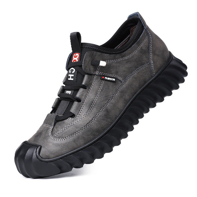 Fashion Soft Bottom Casual New Men's Sports Leather Shoes - Enfance-Heureuse